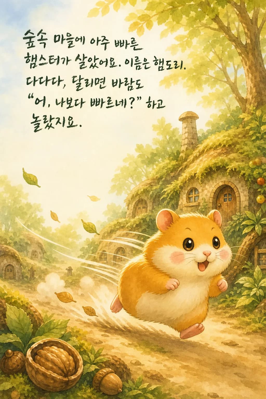 숲길을 신나게 달리는 햄도리