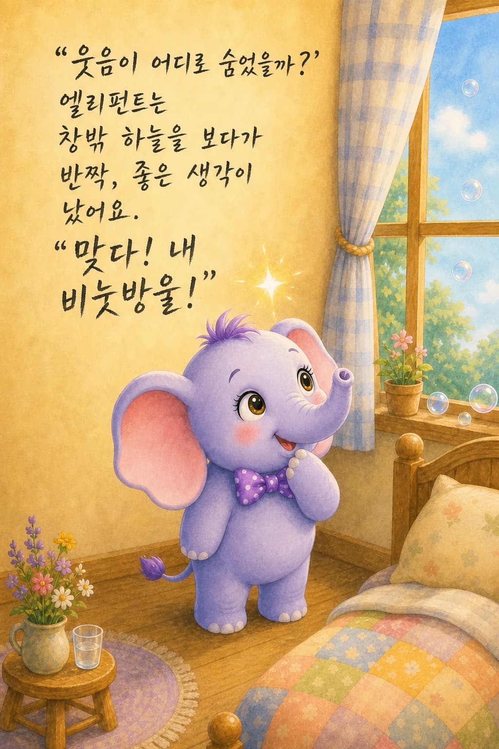창가에서 좋은 생각이 떠오른 엘리펀트