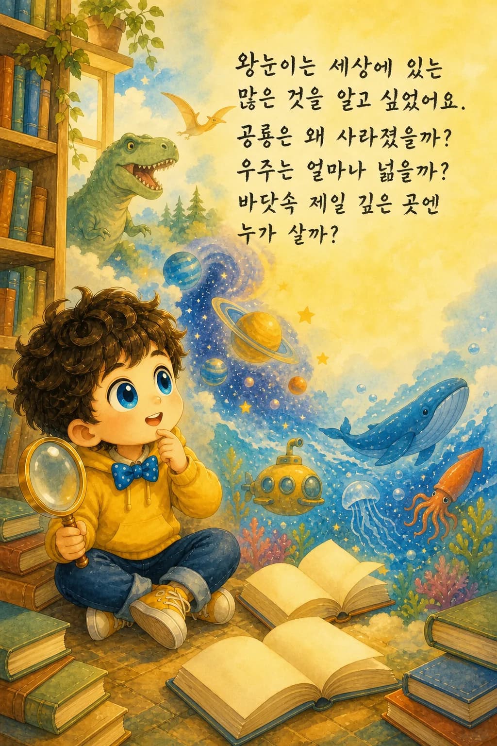 공룡·행성·심해를 떠올리는 왕눈이