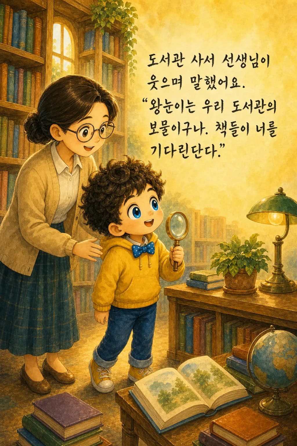 사서 선생님과 왕눈이