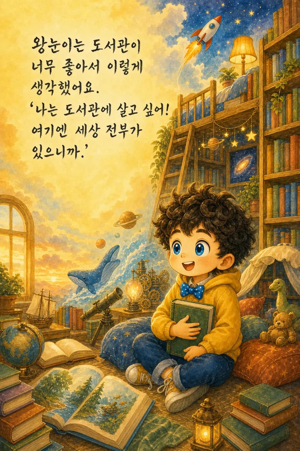 서가 구석 책 텐트의 왕눈이