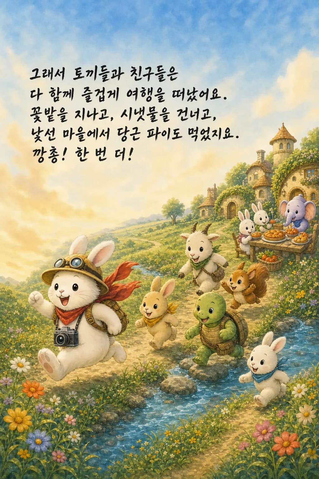 꽃밭과 시냇물을 지나는 여행