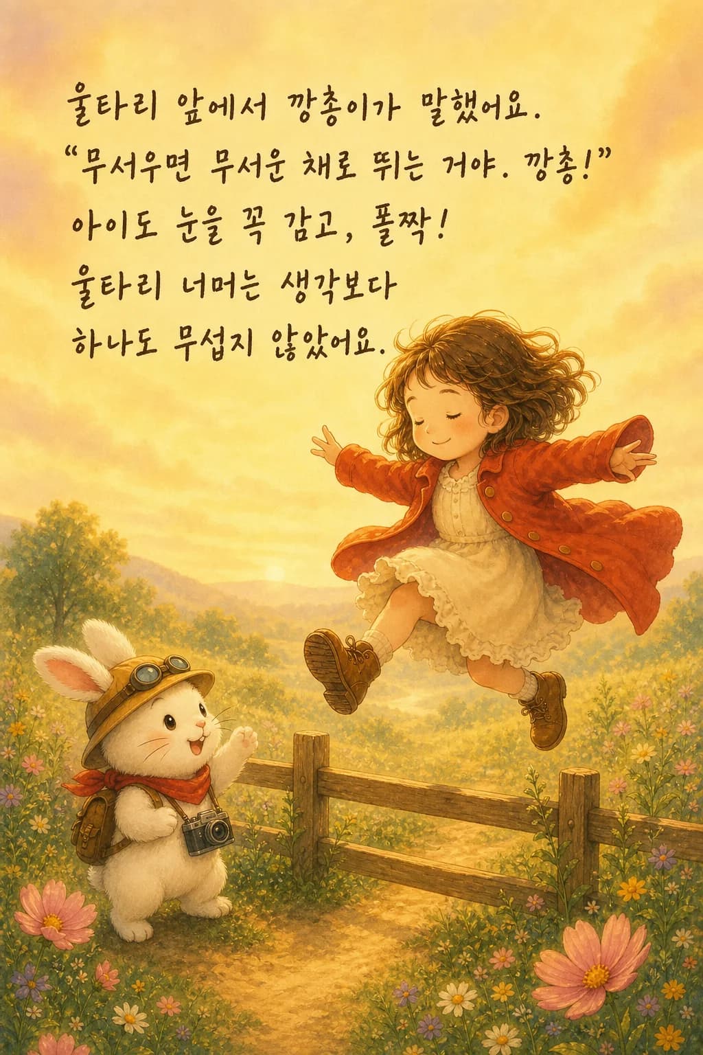 깡총이와 울타리를 뛰어넘는 아이