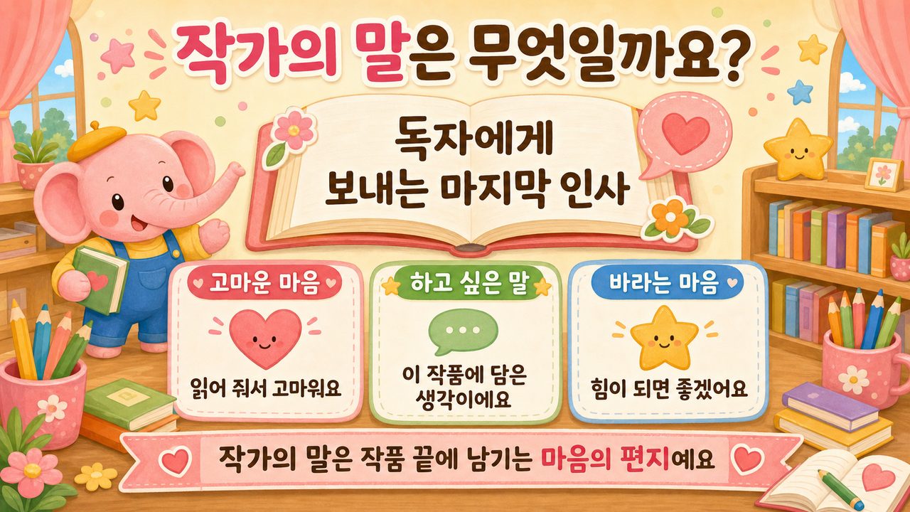 작가의 말과 프로필 만들기, 슬라이드 3/21