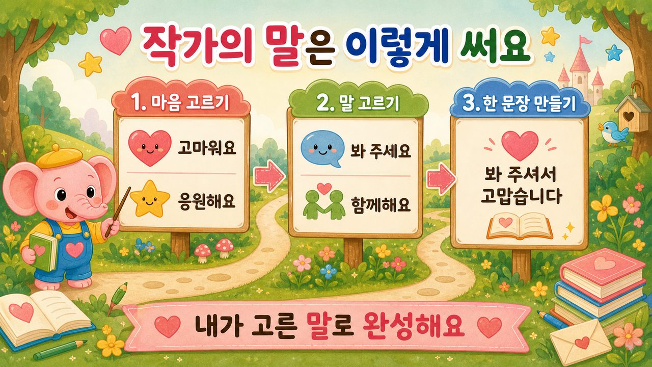 작가의 말과 프로필 만들기, 슬라이드 4/21