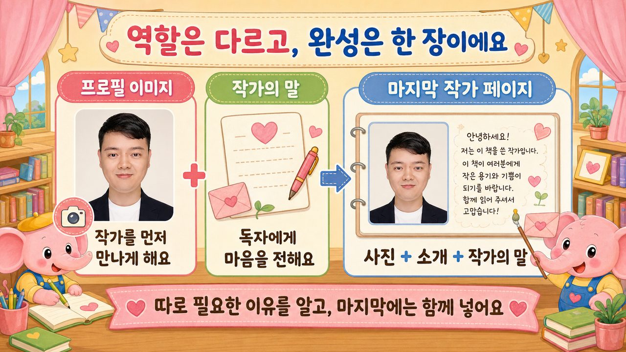 작가의 말과 프로필 만들기, 슬라이드 9/21